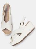 Mast & Harbour White Solid Sandals Women