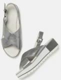 Mast & Harbour Women Silver Toned Solid Flatforms