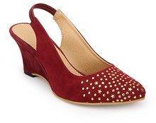 Mb Collection Maroon Wedges women