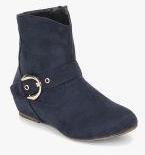 Mb Collection Navy Blue Boots Women