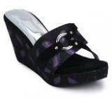 Mb Collection Purple/Black Wedges Women