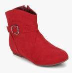 Mb Collection Red Boots Women