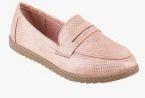 Metro Pink Synthetic Loafers Women