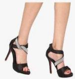 Mft Couture Black Glitter Stilettos women