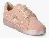 Mft Couture Pink Embellished Casual Sneakers Women