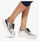 Mft Couture Silver Metallic Casual Sneakers Women