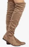 Miss Bennett London Knee Length Beige Boots women