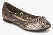 Miss Bennett London Silver Belly Shoes women