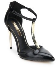 Miss Selfridge Georgia T Bar Heel Black Stilletoes women