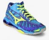 Mizuno Wave Tornado X Mid Navy Blue Indoor Sports Shoes Men