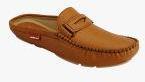 Mocas Tan Slippers Men