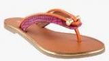 Mochi Orange Flip Flops Women