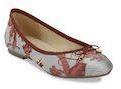 Mode By Red Tape Rust Brown & Blue Woven Design Ballerinas Women