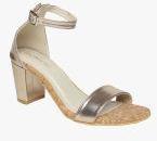 Monrow Gold Sandals Women