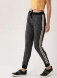 Ms Taken Charcoal Grey Regular Fit Solid Joggers Women