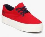 My Foot Red Casual Sneakers Women