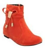 Nell Ankle Length Orange Boots Women