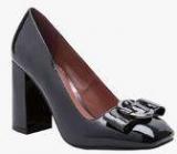 Next Black Square Toe Buckle Belly Shoes Women