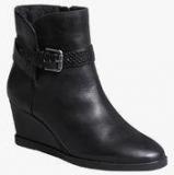 Next Black Strap Leather Ankle Boots Women