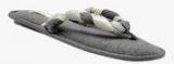 Next Grey Plaited Toe Thong Slippers Women