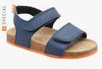 Next Navy Blue Leather Comfort Sandals Boys