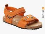 Next Orange Leather Comfort Sandals Boys