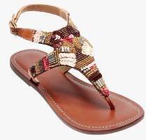 Next Tan Embellished Sandals girls