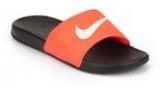 Nike Benassi Swoosh Orange Slippers Men