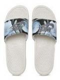 Nike Blue & Black BENASSI JDI Printed Flip Flops women