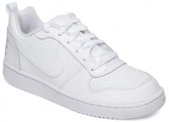 NIKE Boys White COURT BOROUGH LOW Sneakers