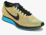 Nike Flyknit Racer Yellow Running Shoes Women