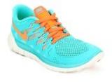 Nike Free 5.0 Aqua Blue Running Shoes Women