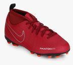 Nike Jr Phantom Vsn Club Df Maroon Football Shoes Boys