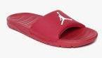 Nike Red JORDAN BREAK Solid Sliders Men