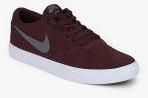 Nike Sb Check Solar Burgundy Skateboarding Shoes Men