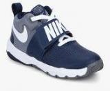 Nike Team Hustle D 8 Navy Blue Basketball Shoes Boys