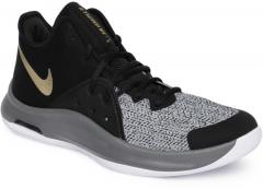 Nike Unisex Black Mesh Mid Top Air Versitile III Basketball Shoes