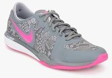 Nike W Dual Fusion Tr 3 Print Grey Training Shoes women