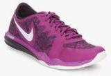 Nike W Dual Fusion Tr 3 Print Purple Training Shoes Women