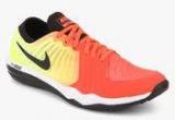 Nike W Dual Fusion Tr 4 Print Orange Training Shoes Women