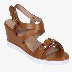 Notion London Tan Wedges Women