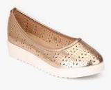 Olmiite Pink Metallic Lazer Cut Belly Shoes Women