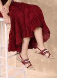 Paio Maroon Sandals women