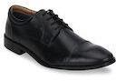 Park Avenue Black Leather Regular Derbys Men