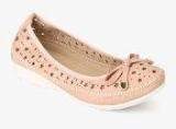 Pavers England Peach Lazer Cut Belly Shoes Women