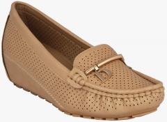 Pelle Albero Beige Synthetic Regular Loafers women