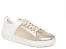 People Gold Toned & White Colourblocked Sneakers Women