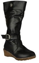 Pinq Chiq Collection Calf Length Black Boots Women