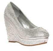 Pinq Chiq Collection Silver Wedges Women