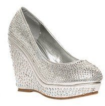 Pinq Chiq Collection Silver Wedges women